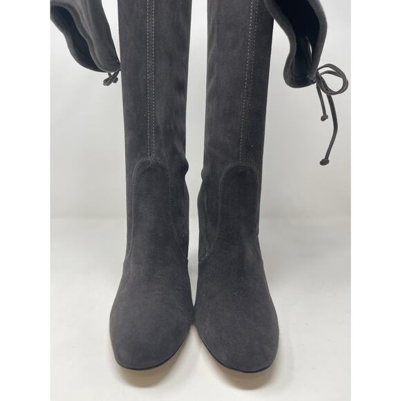 Stuart Weitzman Tipland Gray Suede Over the Knee-High Boots 9.5 - Picture 3 of 15